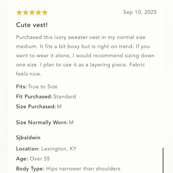 NWT Size M - Maeve Slouchy Cardigan Sweater Vest (NWT US$ 88) - Picture 13 of 16